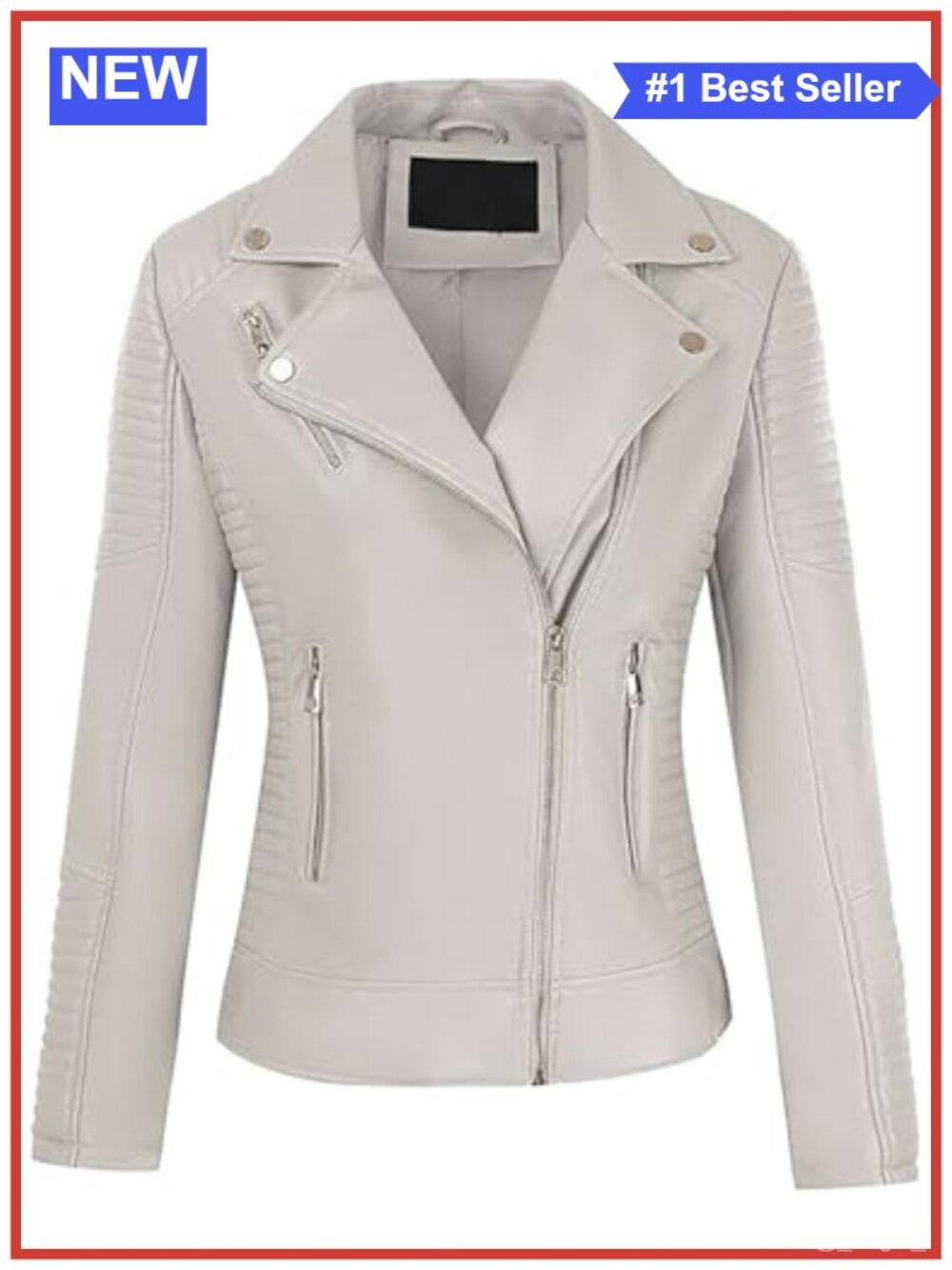 Faux Leather Motorcycle Cropped Coat Lapel Collar Jacket
